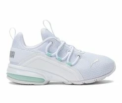 Best Sale โญ Girls' Puma Little Kid & Big Kid Axelion Interest ๐ Sneakers White/Blue ๐ฅฐ