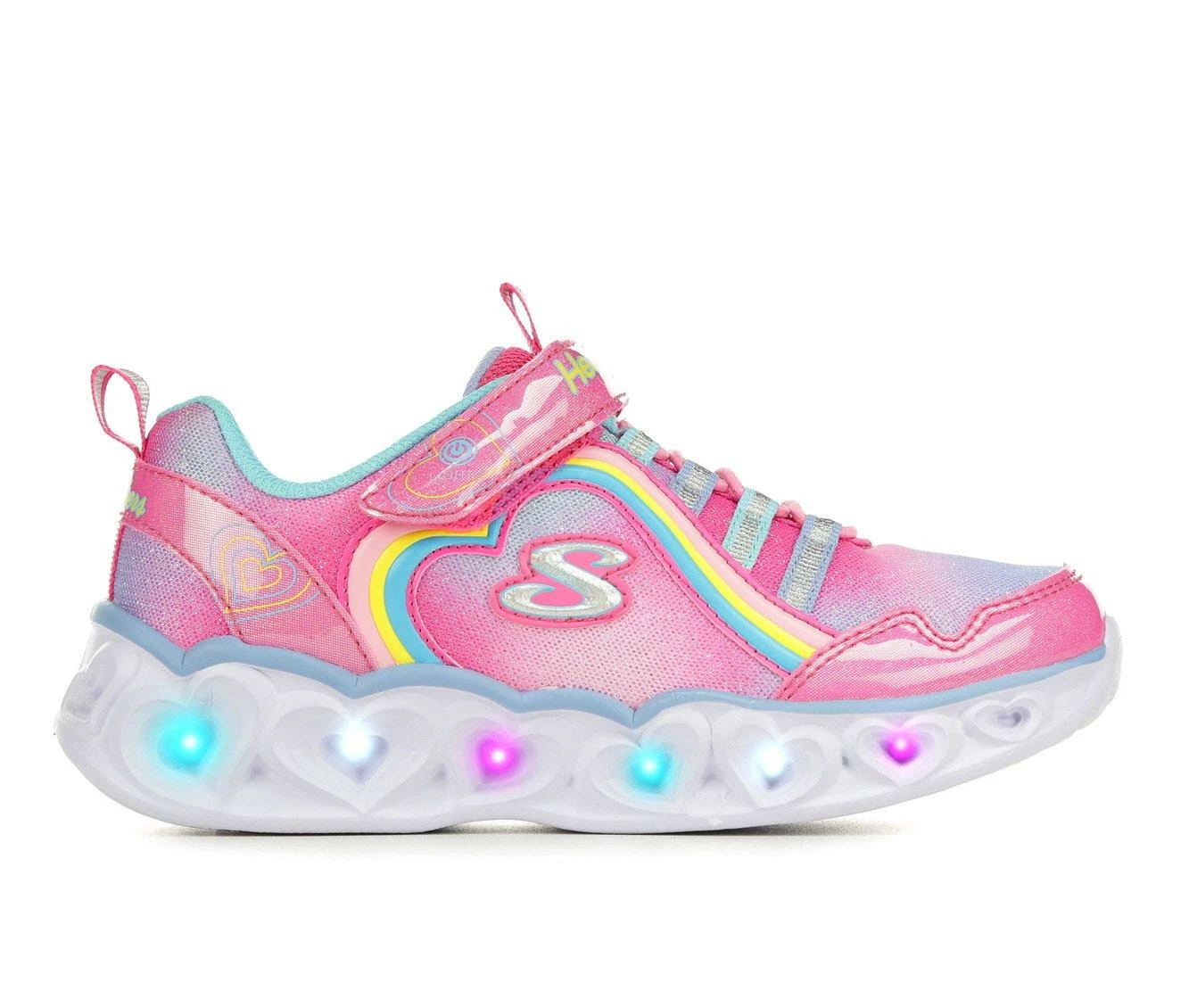 Top 10 ๐ Girls' Skechers Little Kid & Big Kid Heart Lights Rainbow Lux Light-Up ๐ Sneakers Pink Multi ๐ - Image 2