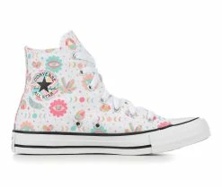 Outlet ๐ฅ Girls' Converse Big Kid Chuck Taylor All Star Mystic Gem Mid ๐ Sneakers Wht/pink/coral โญ