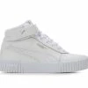 Best Sale 😉 Girls' Puma Big Kid Carina 2.0 Mid Sustainable 👟 Sneakers White/White 👍