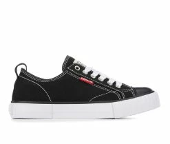 Best Pirce 💯 Girls' Levis Big Kid Anikan Canvas 👟 Sneakers Black ⌛