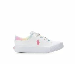 Cheap 🔥 Girls' Polo Toddler & Little Kid Elmwood 👟 Sneakers White/Rainbow 🤩