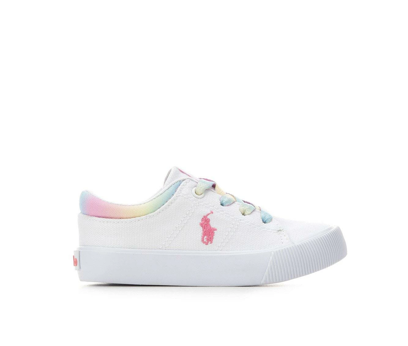 Cheap 🔥 Girls' Polo Toddler & Little Kid Elmwood 👟 Sneakers White/Rainbow 🤩
