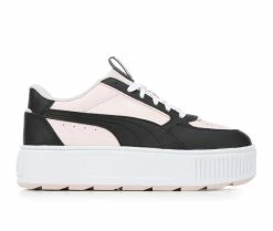 Discount ๐ Girls' Puma Big Kid Karmen Rebelle Low Sustainable Platform ๐ Sneakers Pink/Black/Wh โ