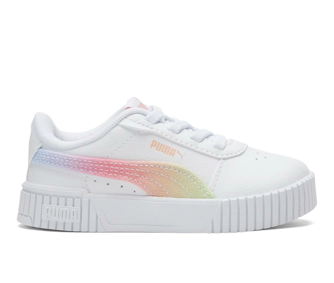 Hot Sale ๐งจ Girls' Puma Infant Carina 2.0 Butterfly ๐ Sneakers Wht/Bfly/Ylw/Pk ๐ - Image 2