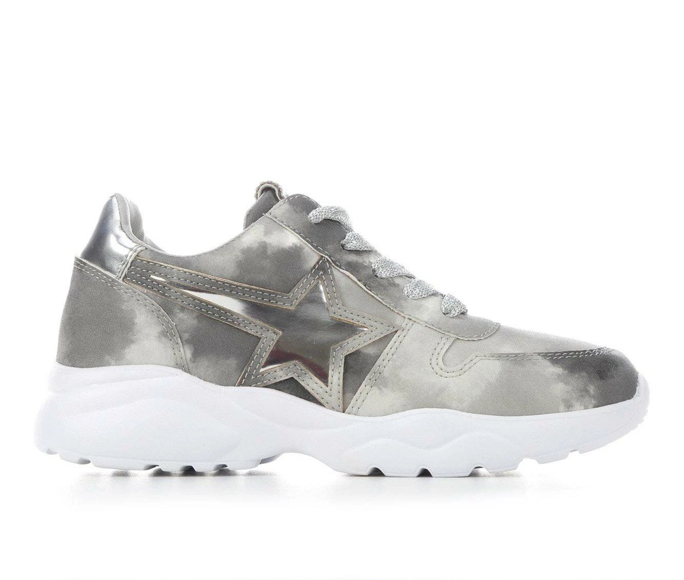 Brand new โค๏ธ Girls' Bebe Little Kid & Big Kid Netali ๐ Sneakers Silver Multi ๐ - Image 2