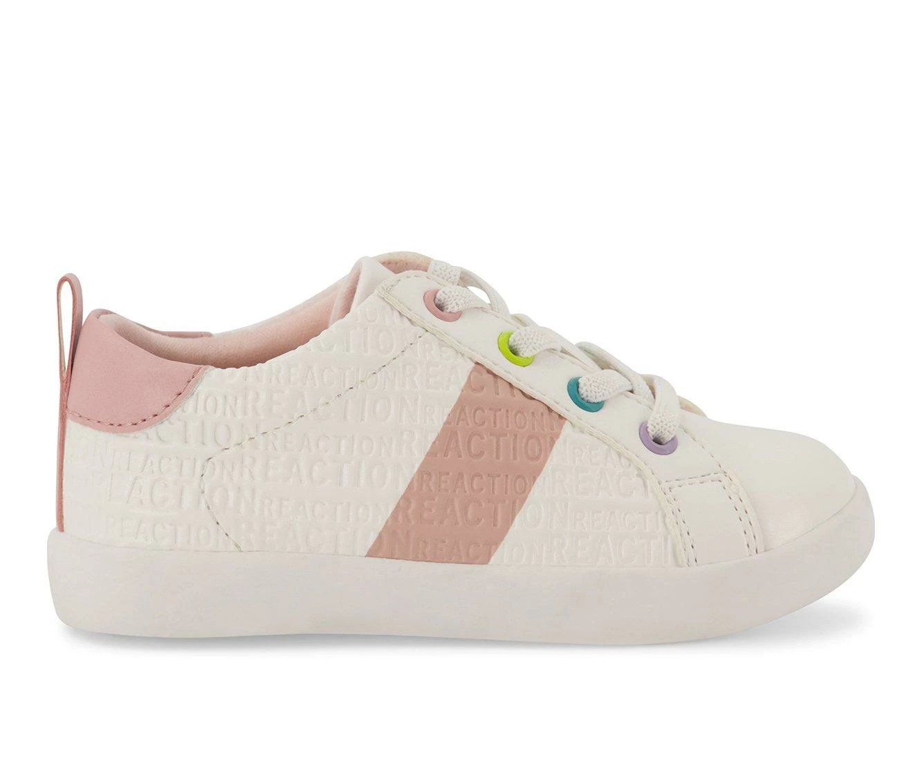 Brand new ๐ Girls' Kenneth Cole Toddler Ang Logo ๐ Sneakers White/Pink ๐