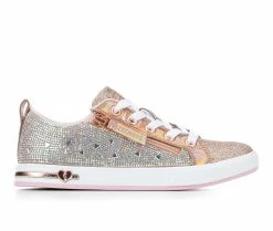 Hot Sale โ Girls' Skechers Little Kid & Big Kid Shoutouts Deluxe Shine ๐ Sneakers Rose Gold ๐
