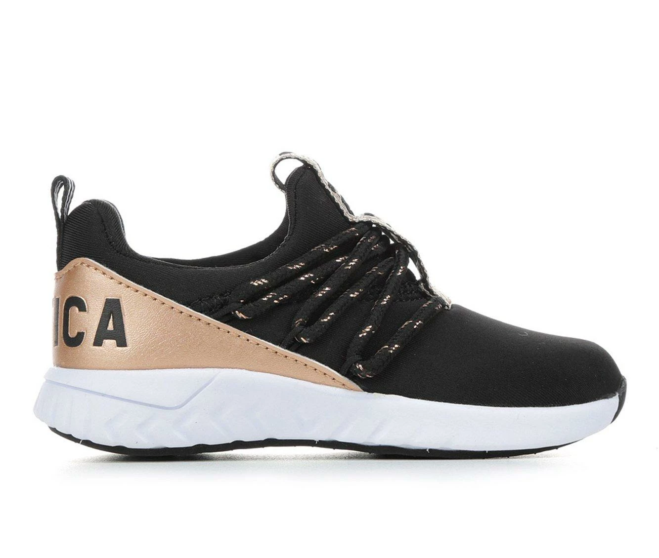 Deals 🥰 Girls' Nautica Toddler & Little Kid Benton Slip-On 👟 Sneakers Black/Gold 🔥 - Image 2