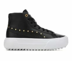 Promo ๐ Girls' Puma Big Kid Kaia Platform Mid ๐ Sneakers Blk/Wht/Stud ๐ฅฐ