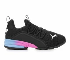 Budget ๐ Girls' Puma Little Kid & Big Kid Axelion Sleek Running ๐ Shoes Blk/Blue/Purple ๐