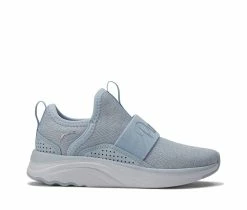 Cheapest 🎉 Girls' Puma Little Kid Softride Sophia Slip On Shimmer 👟 Sneakers Heather/Silver 🥰