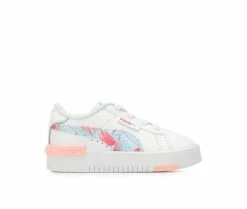 Discount 🤩 Girls' Puma Toddler Jada Flamingo Slip-On 👟 Sneakers Wht/Floral/Pink 🛒