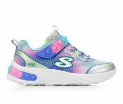 Flash Sale ⭐ Girls' Skechers Little Kid & Big Kid Skech Pops Running 👟 Shoes Silver/Multi 🧨
