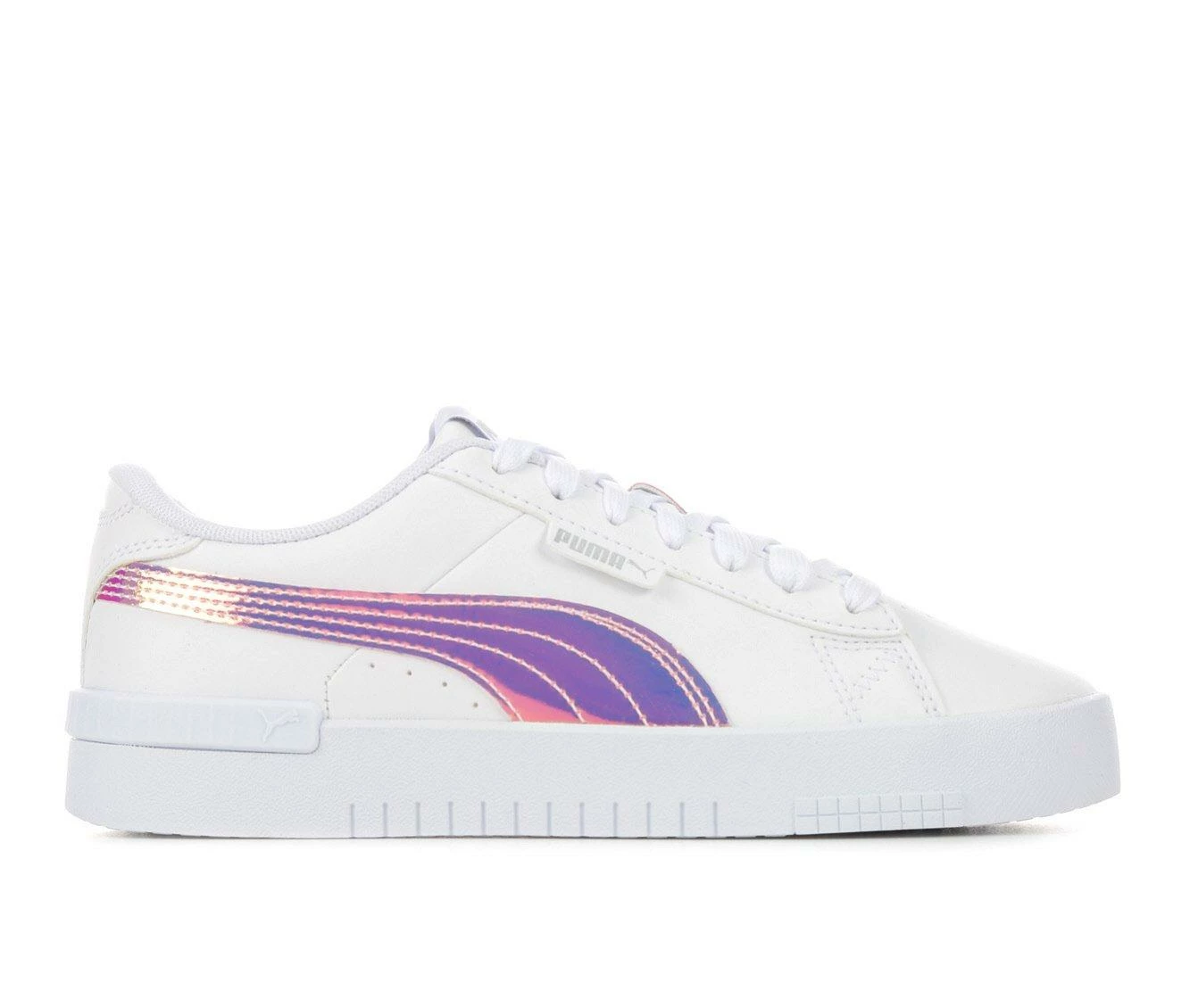 Cheapest ๐งจ Girls' Puma Big Kid Jada Holographic Platform ๐ Sneakers White/Pink/Slvr ๐งจ