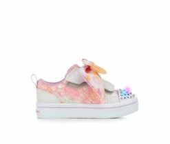Hot Sale ๐ Girls' Skechers Toddler & Little Kid Twi-Lites Light-Up Platform ๐ Sneakers Pink/Multi ๐ฅฐ