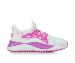 Outlet ⌛ Girls' Puma Little Kid & Big Kid Pacer Future Allure Slip-On Running 👟 Shoes Wht/Pnk/Bubble 💯