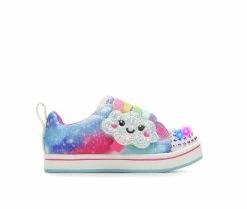 Budget ⌛ Girls' Skechers Toddler & Little Kid Sparkle Rayz Rainbow Smiles Light-Up 👟 Shoes Multi 😍
