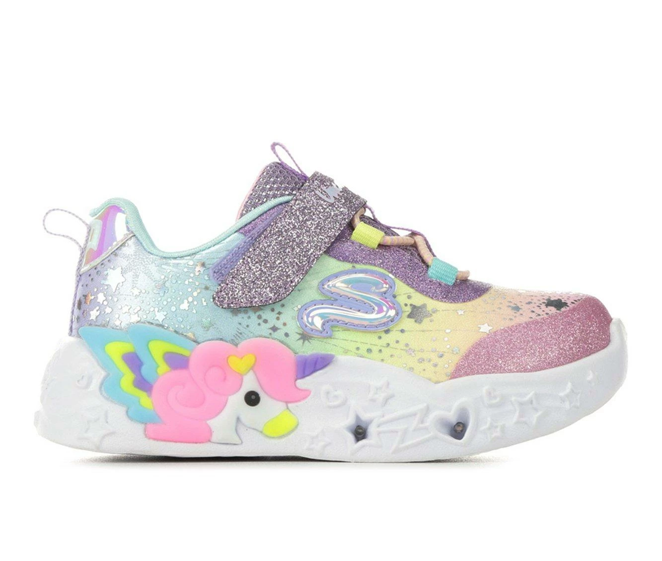 Budget โ๏ธ Girls' Skechers Toddler Unicorn Charmer Twilight Light-Up ๐ Shoes Purple/Multi ๐ - Image 2