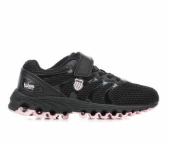Wholesale 🤩 Girls' K-Swiss Little Kid Tubes 200 Running 👟 Shoes Black/Cherry ⌛