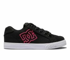 Wholesale ✨ Girls' DC Little Kid & Big Kid Chelsea Skate 👟 Shoes Blk/Pnk Stencil 🧨
