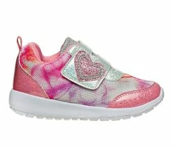 Brand new 🎉 Girls' Laura Ashley Toddler & Little Kid 88594D Heart Tie Dye 👟 Sneakers Pink/Silver ✔️