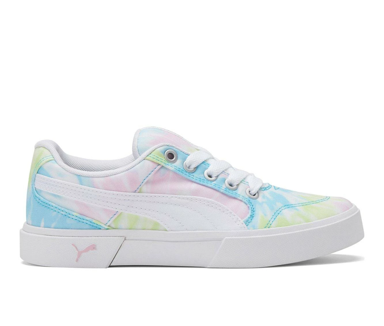 Deals 😀 Girls' Puma C-REY Canvas Tie Dye Jr. 👧 Girls 👟 Sneakers Pink/Wht/Green 😍 - Image 2