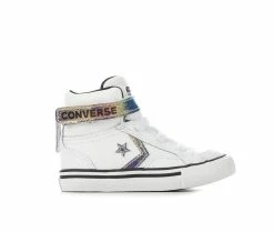 Deals 🤩 Kids' Converse Toddler Pro Blaze High Top 👟 Sneakers Wht/Blk/Wht 🛒