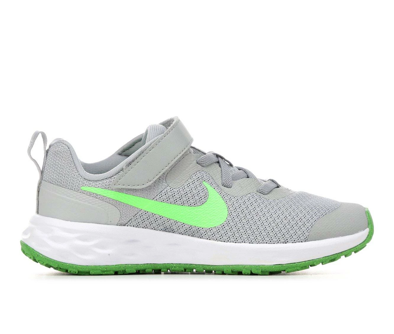 Best Sale ๐ Kids' Nike Little Kid Revolution 6 Running ๐ Shoes Grey/Green/Grey โญ - Image 2
