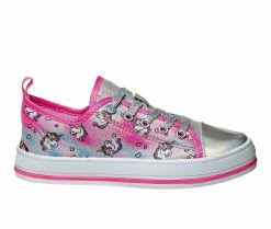 Deals ๐งจ Girls' Kensie Girl Little Kid & Big Kid Unicorn Lace-Up ๐ Sneakers Pink/Silver ๐งจ
