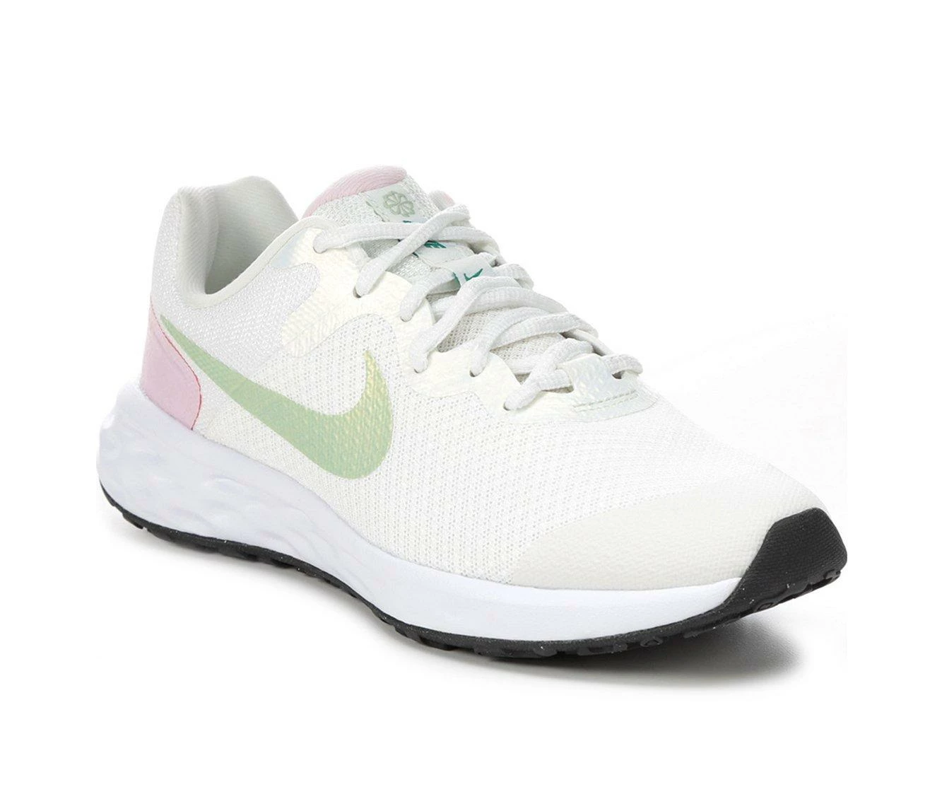 Coupon ๐ Girls' Nike Big Kid Revolution 6 Sustainable Running ๐ Shoes Wht/Pink/Dew ๐งจ - Image 3