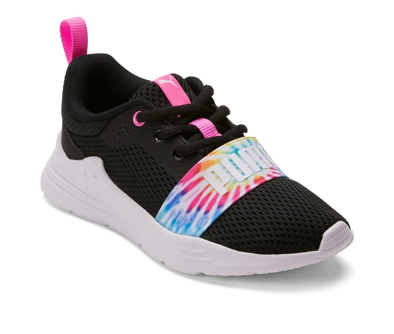 Discount ๐ฅฐ Girls' Puma Wired Run Tie Dye Ps ๐ง Girls Running ๐ Shoes Blk/Pink/Wht ๐ - Image 3