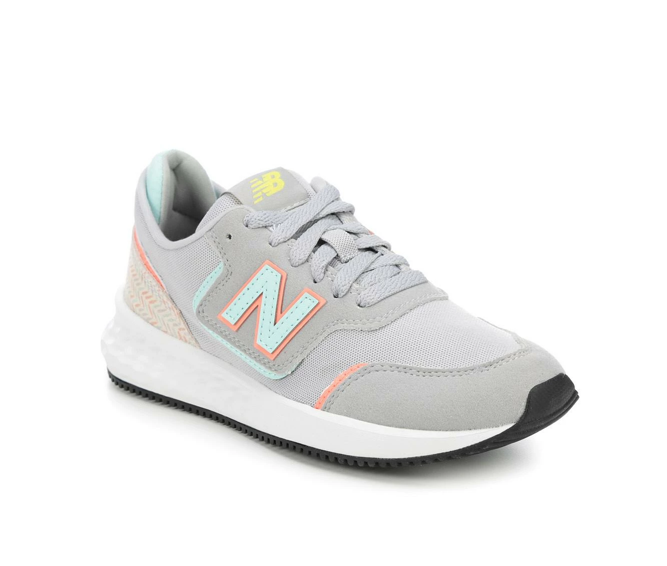 Coupon ๐ Girls' New Balance Big Kid X70 GSX70GH1 Running ๐ Shoes Grey/Teal/Pink โ๏ธ - Image 3
