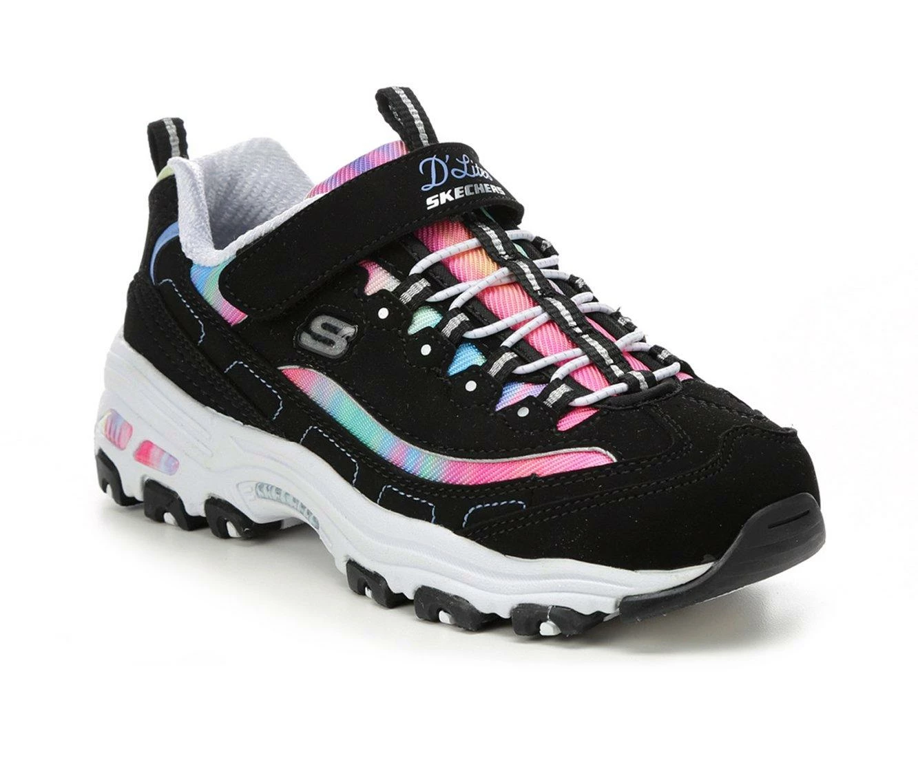 Top 10 ๐ Girls' Skechers Little Kid & Big Kid D'Lites Strap Running ๐ Shoes Black/Multi ๐คฉ - Image 3