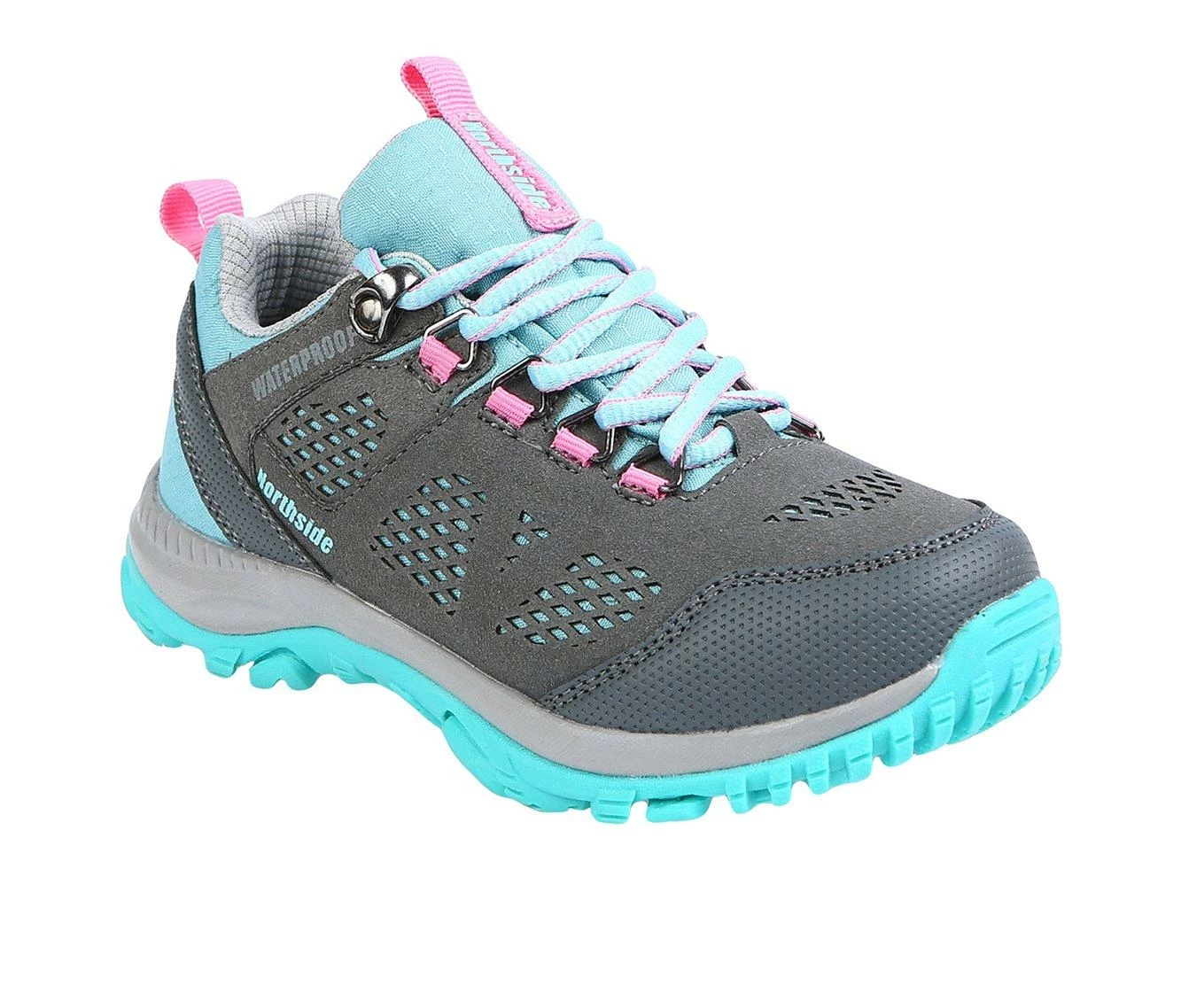 Cheap ๐ Girls' Northside Little Kid & Big Kid Benton Waterproof ๐ Sneakers Aqua/Pink ๐ฅฐ - Image 3