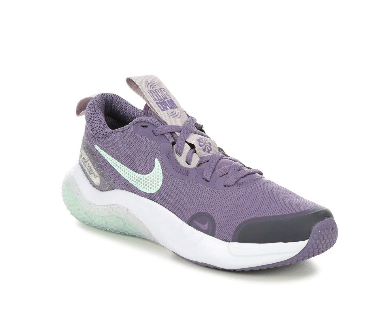 Outlet 🌟 Girls' Nike Big Kid Explor Next Nature Sustainable Running 👟 Shoes Purple/mint/ash 👏 - Image 3