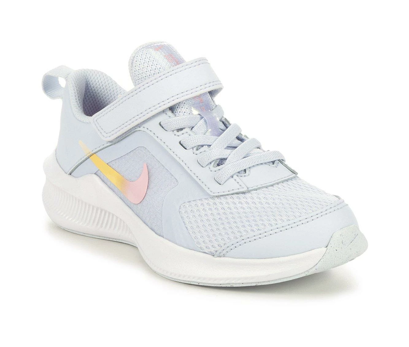 Outlet ๐ Girls' Nike Little Kid Downshifter 11 Special Edition Running ๐ Shoes Grey/Wht/Peach ๐ - Image 3