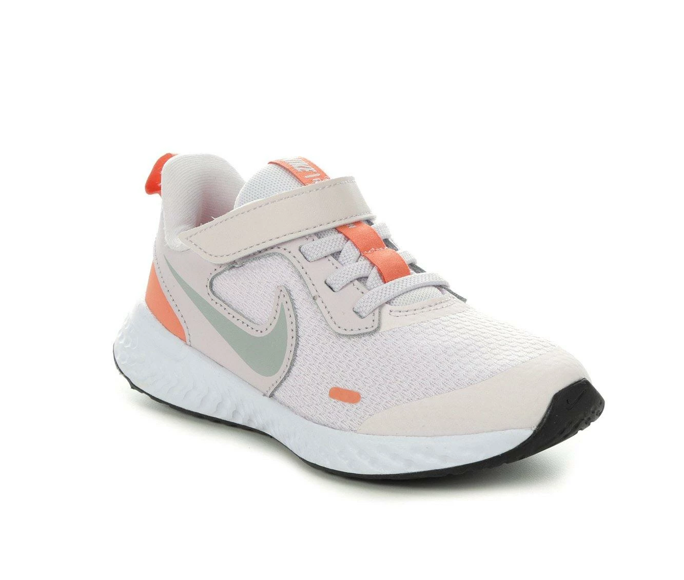 Outlet โค๏ธ Girls' Nike Little Kid Revolution 5 Running ๐ Shoes Violet/Peach/Wh ๐คฉ - Image 3