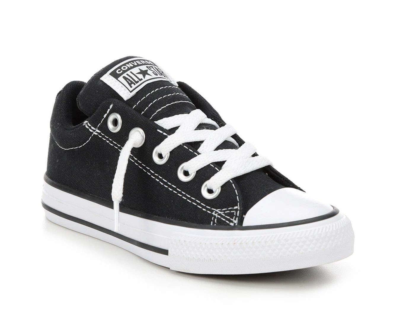 Brand new ๐ Kids' Converse Big Kid Chuck Taylor All Star Street Ox Slip-On ๐ Sneakers Black/White ๐คฉ - Image 3