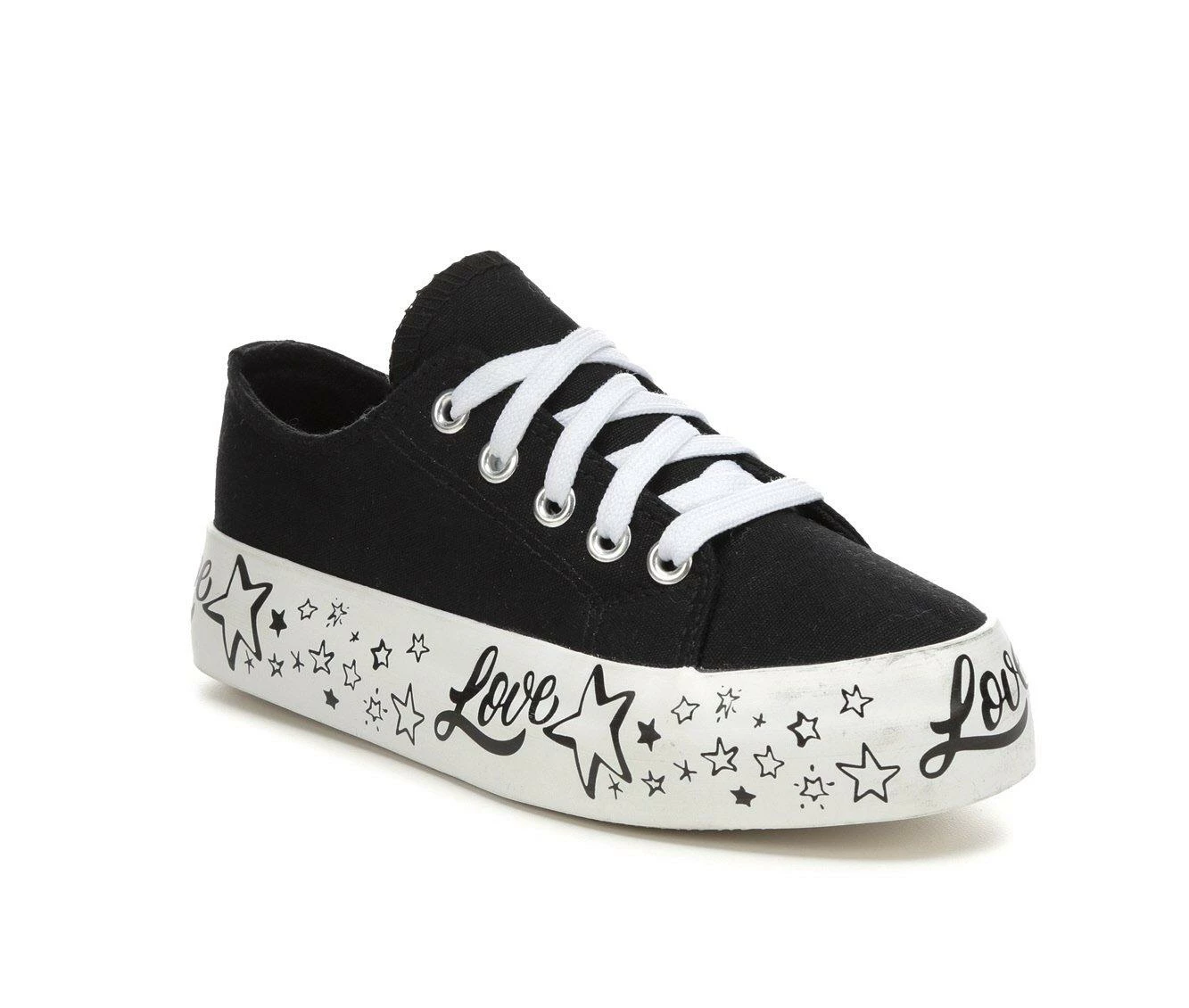 Outlet โค๏ธ Girls' Paris Blues Little Kid & Big Kid Mavis Platform ๐ Sneakers Black/White ๐งจ - Image 3