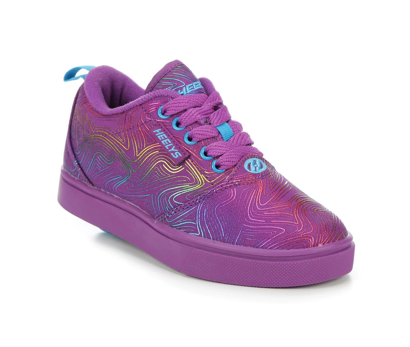 Wholesale ๐ Girls' Heelys Pro 20 ๐ง Girls Print ๐ Sneakers Purple/Rainbow โค๏ธ - Image 3