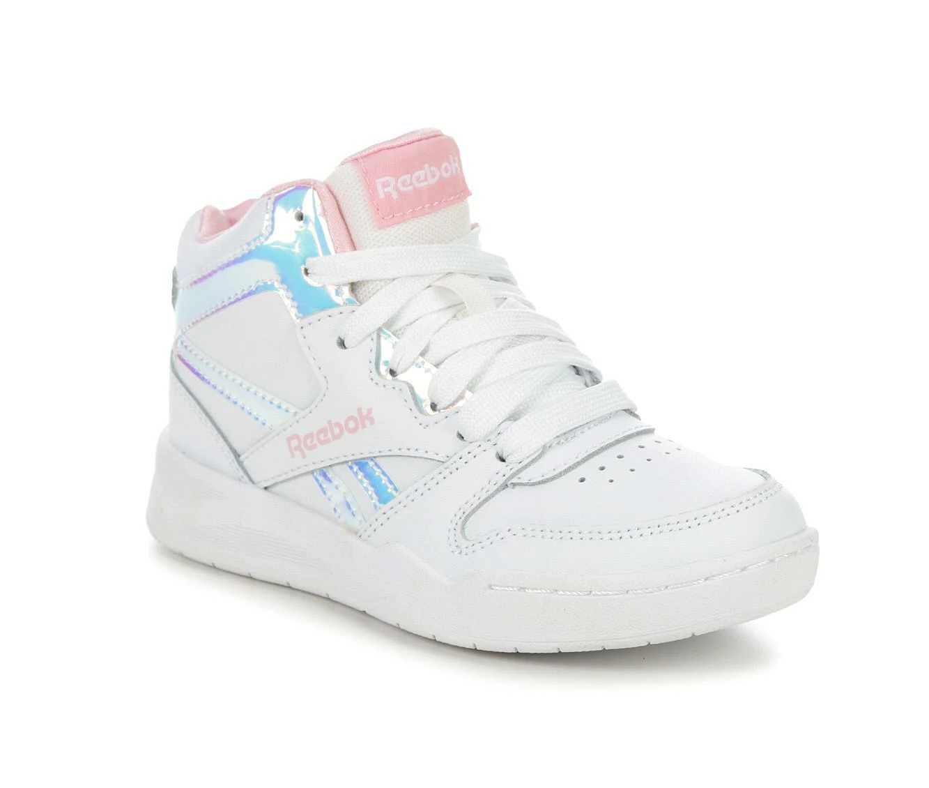 Coupon ๐ Girls' Reebok Little Kid & Big Kid BB4500 Court ๐ Sneakers Wht/Pink Glow ๐ - Image 3