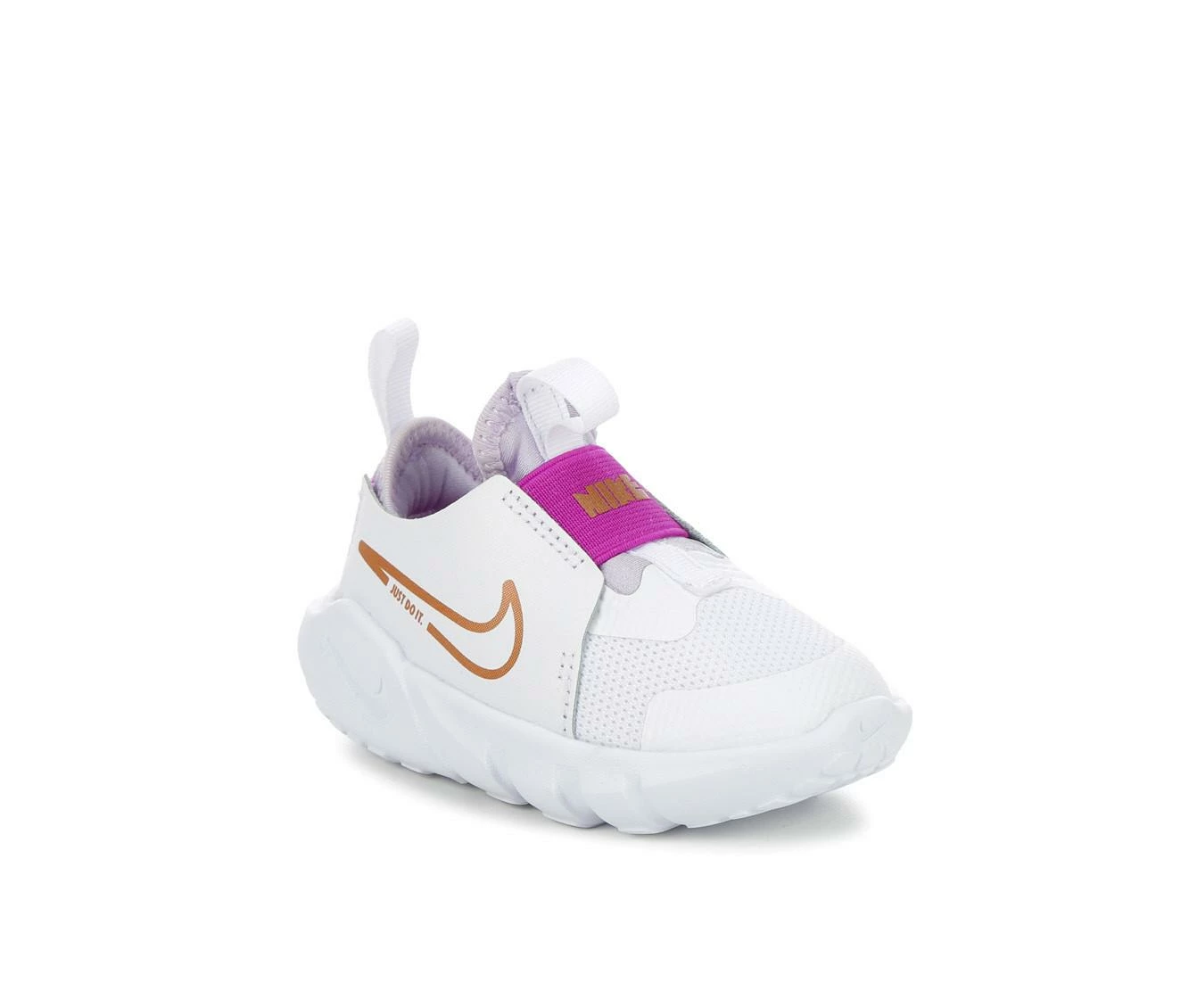 Buy ๐ Girls' Nike Toddler Flex Runner 2 Running ๐ Shoes Wht/Copper/Ppl ๐งจ - Image 3
