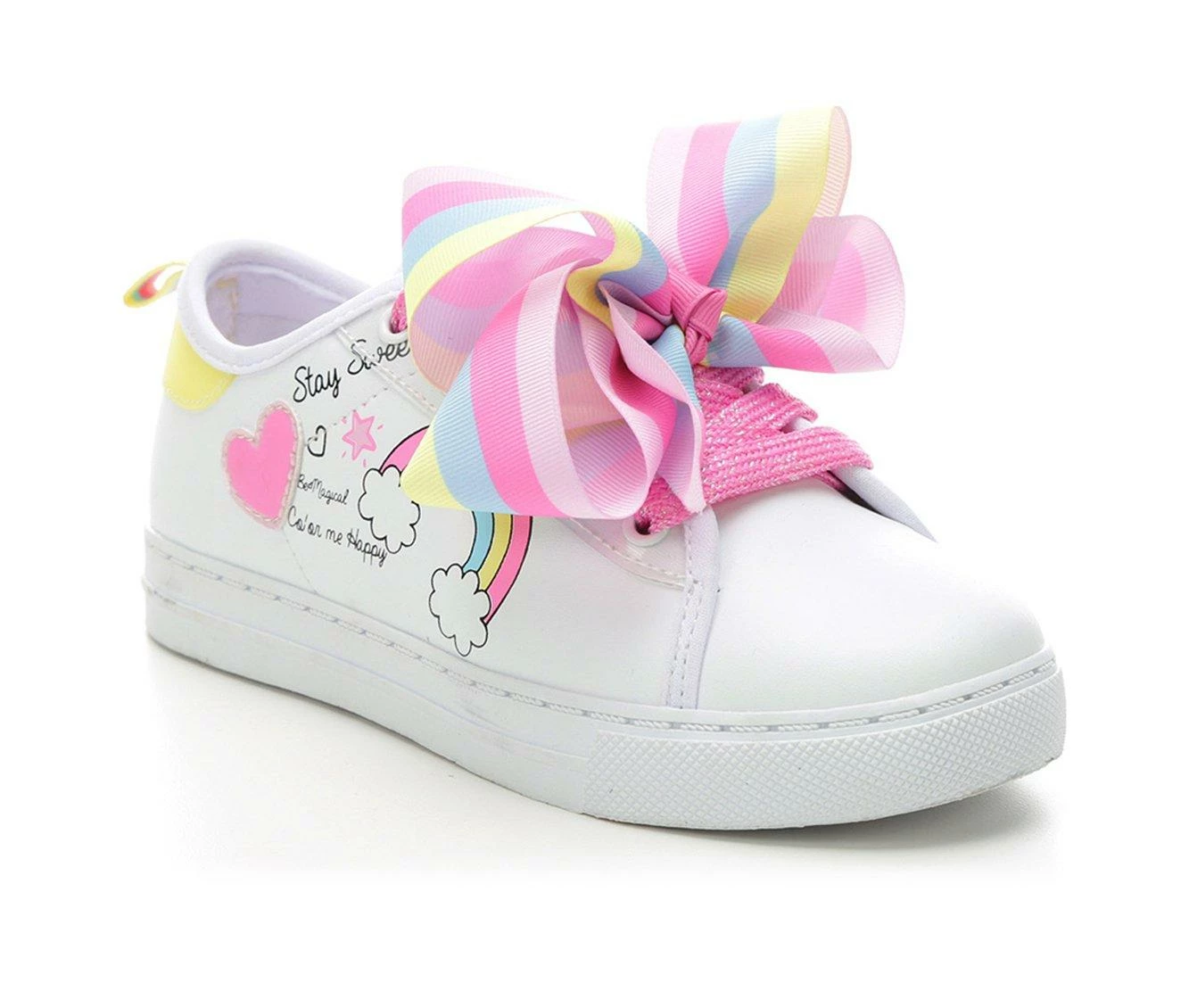 New π Girls' Nickelodeon Toddler & Little Kid & Big Kid JoJo Happy π Sneakers White π - Image 3