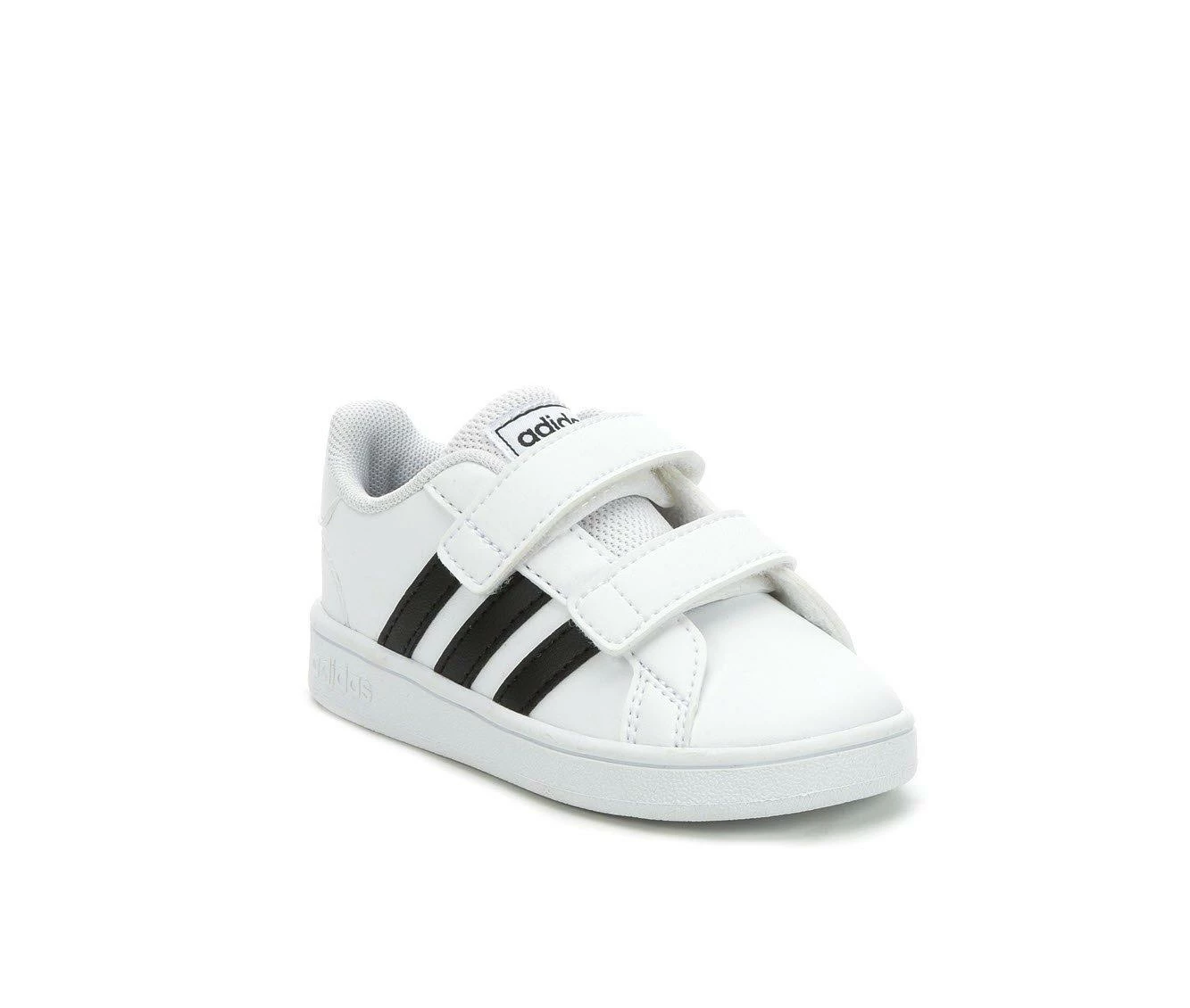 Buy ๐ฅ Kids' Adidas Infant & Toddler Grand Court ๐ Sneakers Wht/Blk/Wht ๐ฅฐ - Image 3