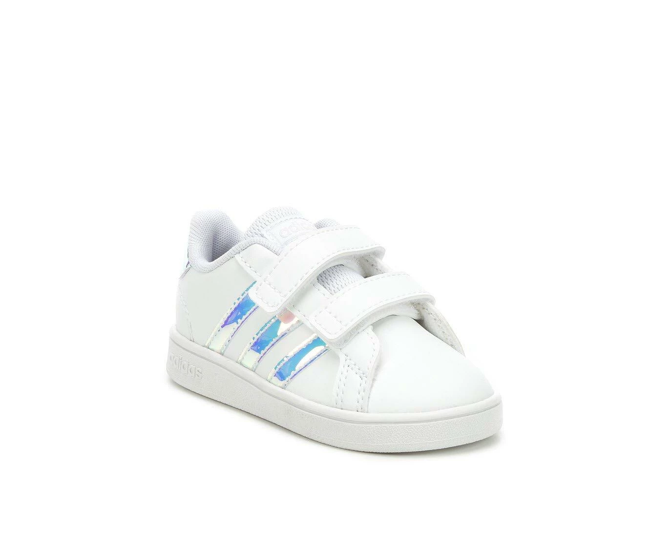 Wholesale ๐ฅฐ Girls' Adidas Infant & Toddler Grand Court ๐ Sneakers Wht/Wht/GryMtl ๐ฅฐ - Image 3