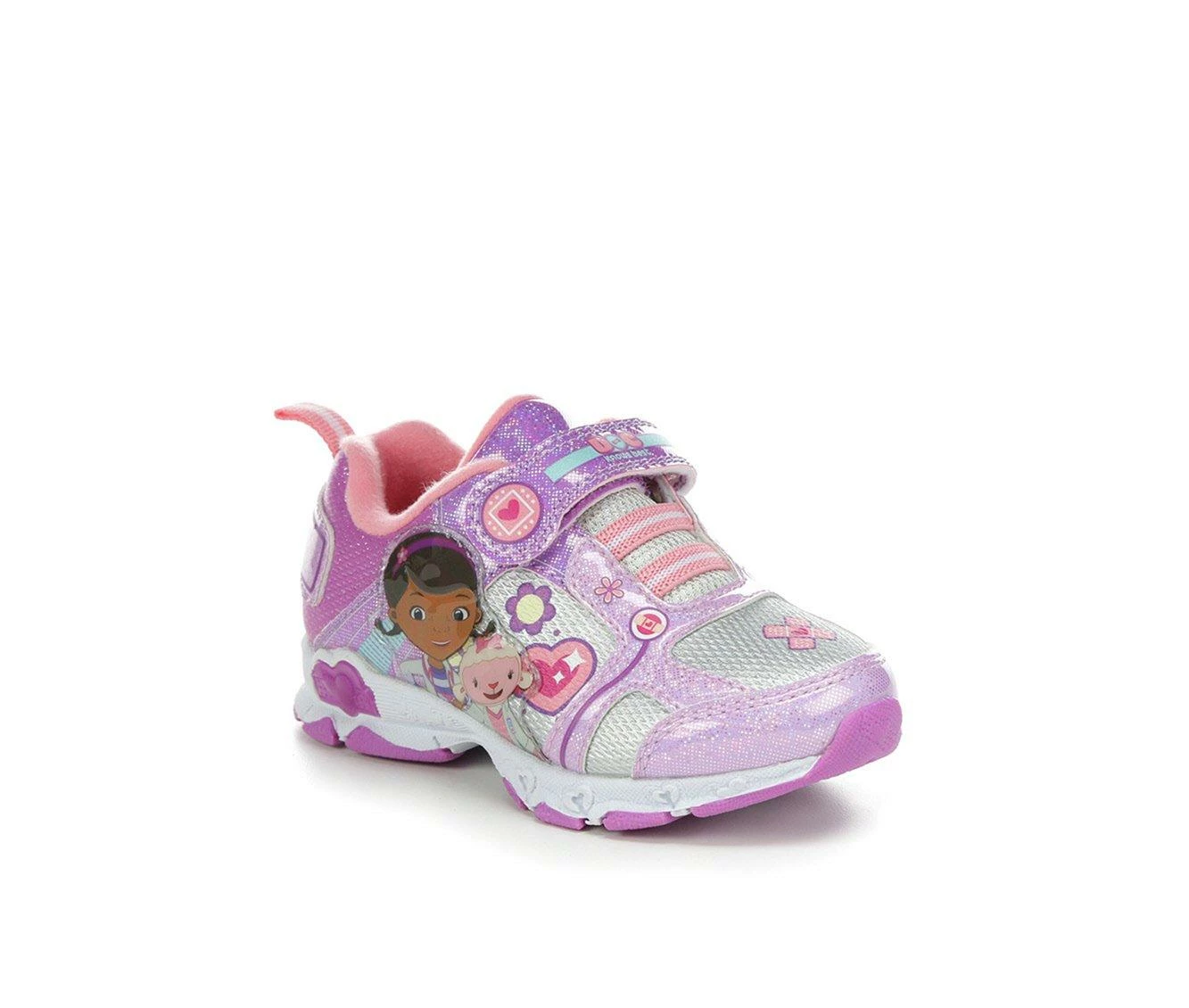 Cheapest โค๏ธ Girls' Disney Toddler & Little Kid Doc McStuffins 15 Light-Up ๐ Sneakers Pink/Purple ๐ - Image 3