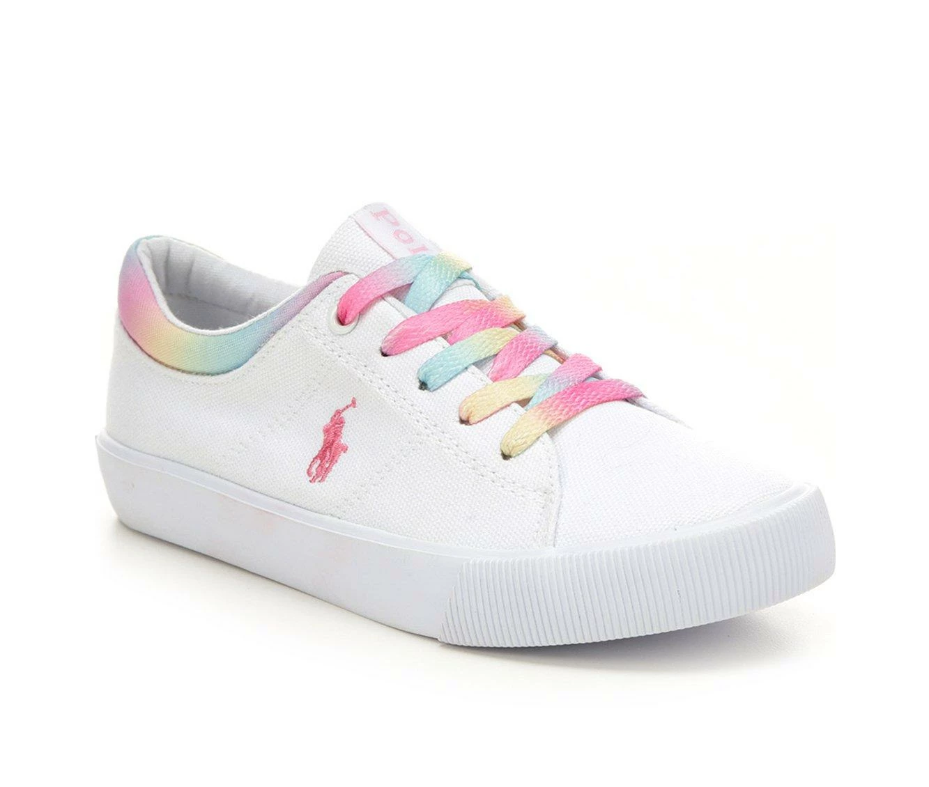 Deals ๐ฏ Girls' Polo Little Kid & Big Kid Elmwood ๐ Sneakers White/Rainbow ๐ - Image 3