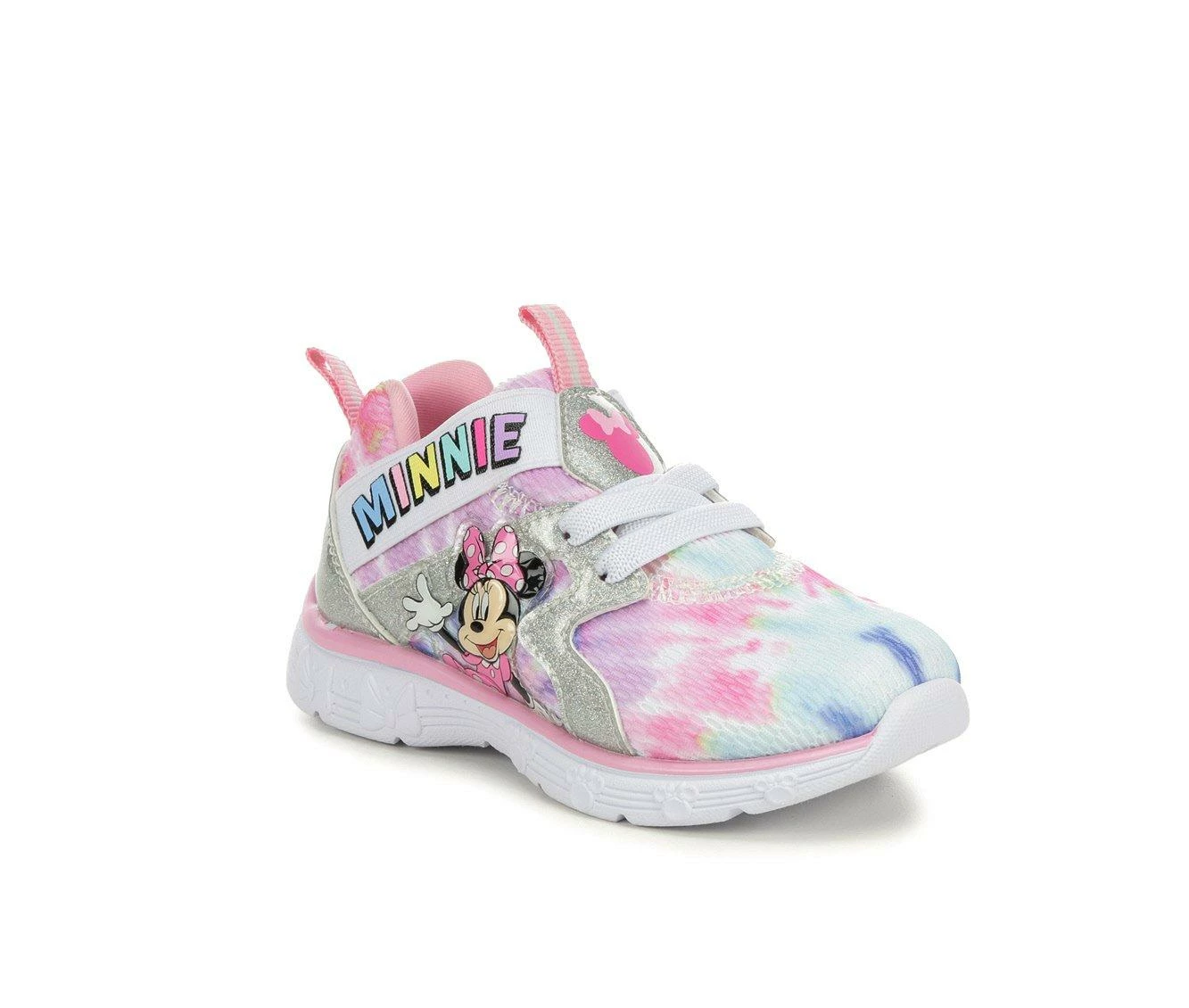 Brand new ๐ Girls' Disney Toddler & Little Kid Minnie Mouse 3 Light-Up ๐ Sneakers Tie Dye ๐ฅ - Image 3
