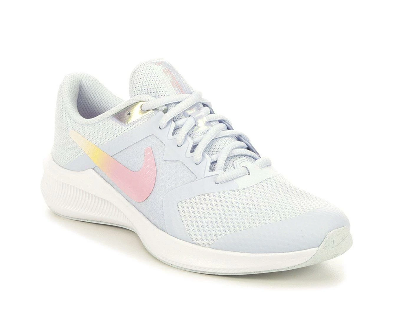 Brand new 🎁 Girls' Nike Big Kid Downshifter 11 Special Edition Running 👟 Shoes Grey/Wht/Peach ❤️ - Image 3